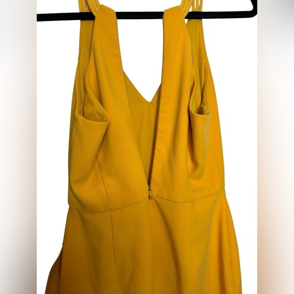 Harlyn Yellow Asymmetrical Sheath Dress Size Small - Picture 8 of 11